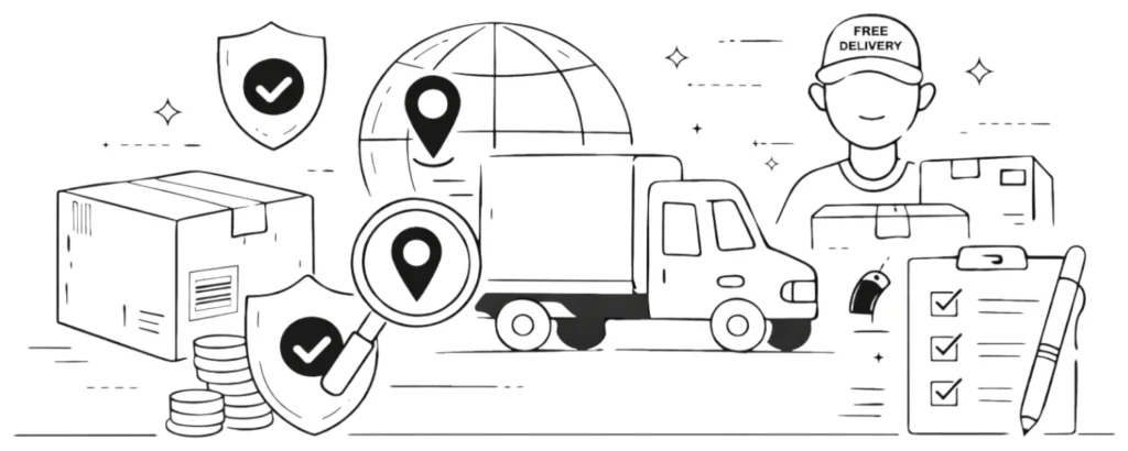 سياسة الشحن والتوصيل